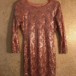 Gianni Bono pink sequin dress